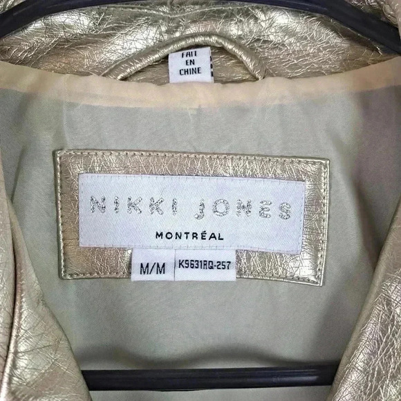 NIKKI JONES MONTREAL FAUX LEATHER SIZE MEDIUM EUC - Picture 5 of 9